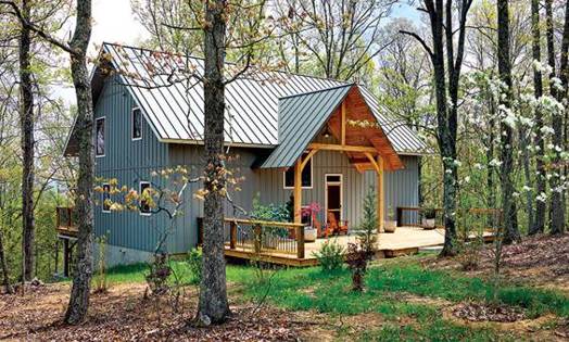 A Small Timber Home Built for Two