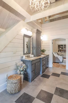 Davis Timber Frame - Master Bath 1 - Timberhaven