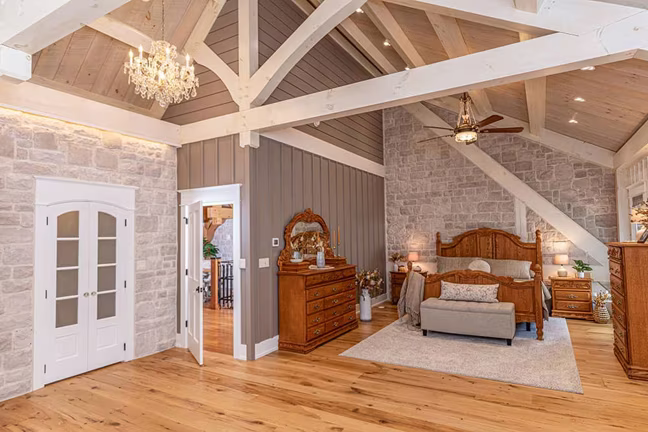 Davis Timber Frame - Master Bedroom - Timberhaven