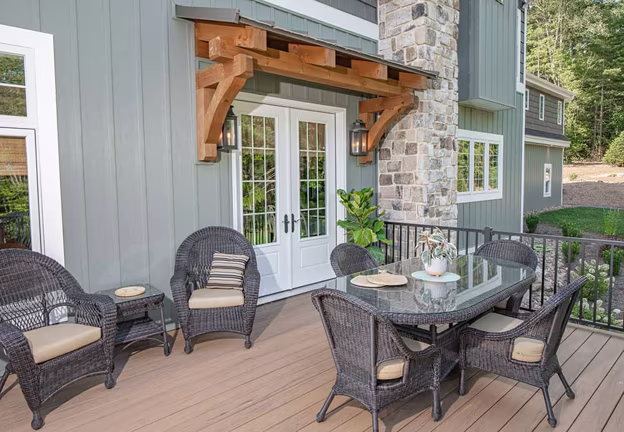 Davis Timber Frame - Side Porch - Timberhaven