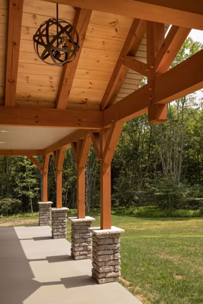 Loganton Timber Frame Hybrid - Porch - Timberhaven