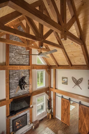 Loganton Timber Frame Hybrid - Vaulted Ceiling - Timberhaven