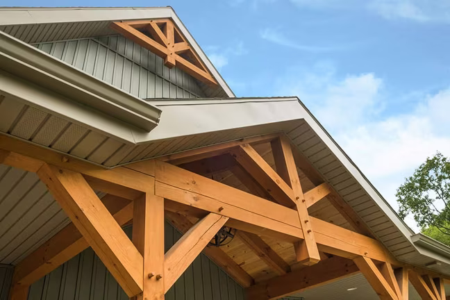 Loganton Timber Frame Hybrid - Exterior Roof - Timberhaven