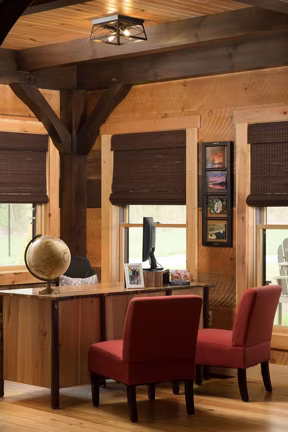 Saratoga Timber Frame Hybrid - Office - Timberhaven