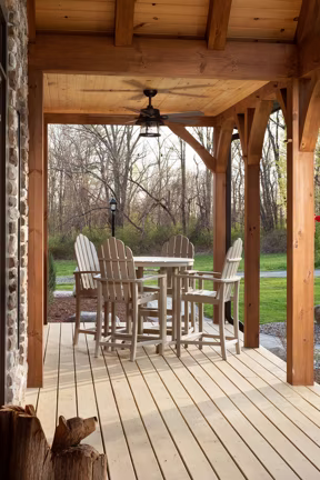 Saratoga Timber Frame Hybrid - Porch - Timberhaven