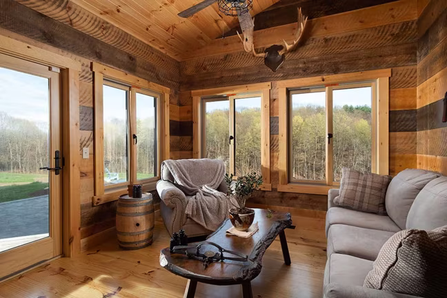 Saratoga Timber Frame Hybrid - Sunroom - Timberhaven