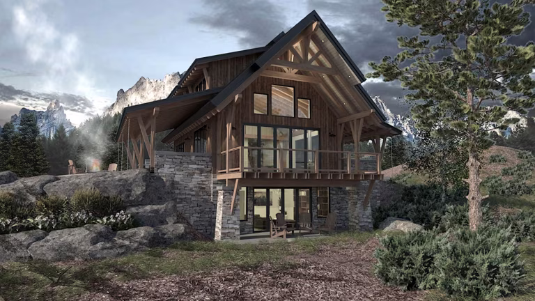 Steamstone Timber Home Floor Plan by Colorado Timberframe Steamstone Timber Home Floor Plan by Colorado Timberframe