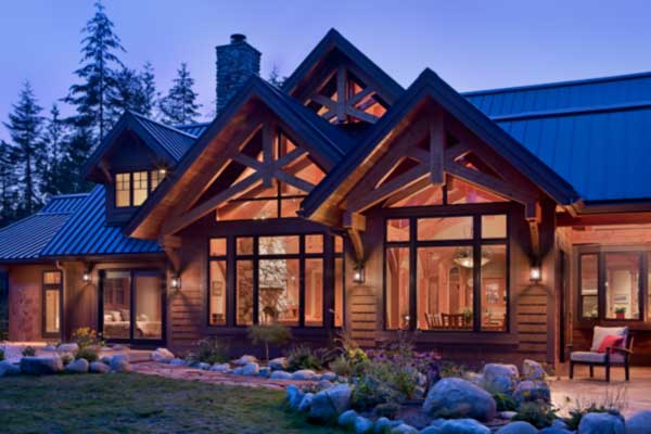 All Natural Timber  Home  in Washington  State 
